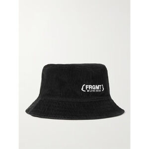 Moncler Genius X FRGMT Reversible Cap Men's XL Black Corduroy Bucket Hat NWT